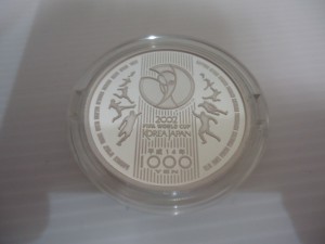 0216FIFAワールドカップ記念　1000円銀貨